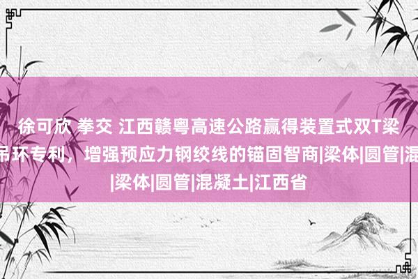 徐可欣 拳交 江西赣粤高速公路赢得装置式双T梁柔性钢绞线吊环专利，增强预应力钢绞线的锚固智商|梁体|圆管|混凝土|江西省